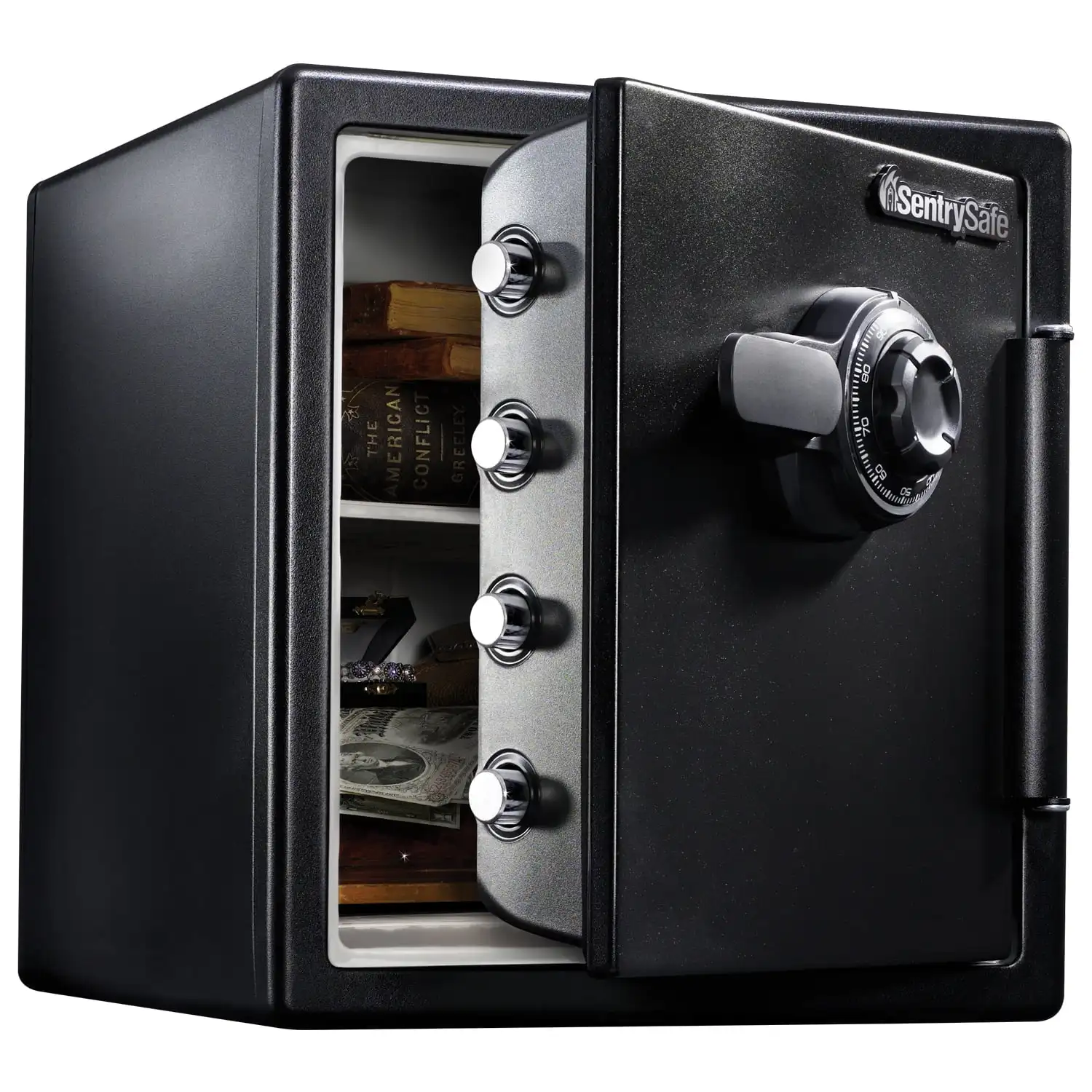 

SentrySafe SFW123CS Fire-Resistant Safe and Waterproof Safe with Dial Combination Lock, 1.23 cu. ft.