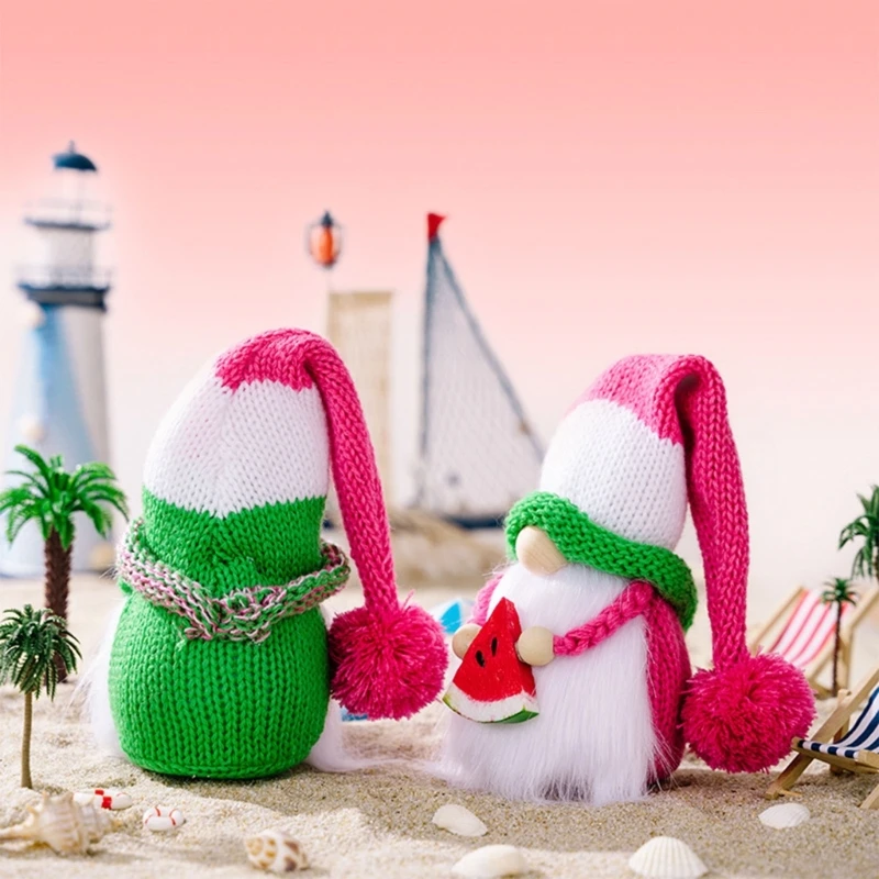 

Summer Gnome Holding Watermelon Decorative Crafts Bedroom Dormitory Holiday