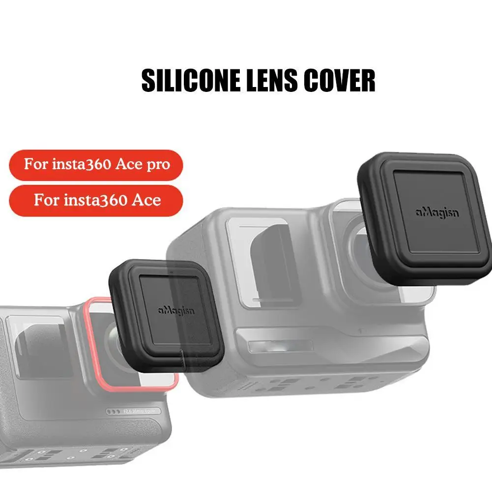 

Silicone Lens Cover for Insta360 Ace / Ace Pro Lens Guards Cover Anti-Scratch Lens Protector Accessories Black