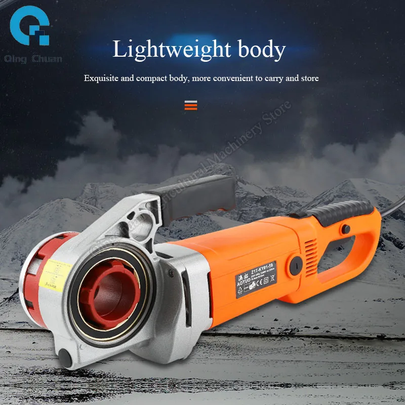 Electric threading machine small portable pipeline twisting machine handheld electric pipe threading