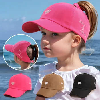 Baby Girls Adjustable Baseball Caps Pink Black White Children Low Profile Sun Hat Kids Boy Running Headwear Clothing Accessories 1