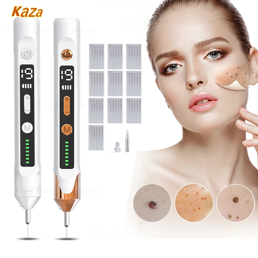 Skin Tag Remover Laser Plasma Pen Mole Wart Remover Pen Electric Tattoo Freckle Nevus Pimples Blemish LED Screen Plasma