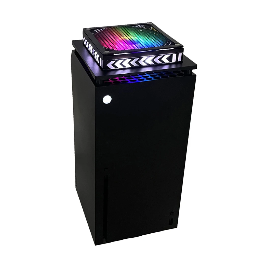 Xbox 시리즈 X 콘솔용 상단 배기 냉각 선풍기, RGB 라이트 픽업 기능, 방진 선풍기, 5V USB 전원