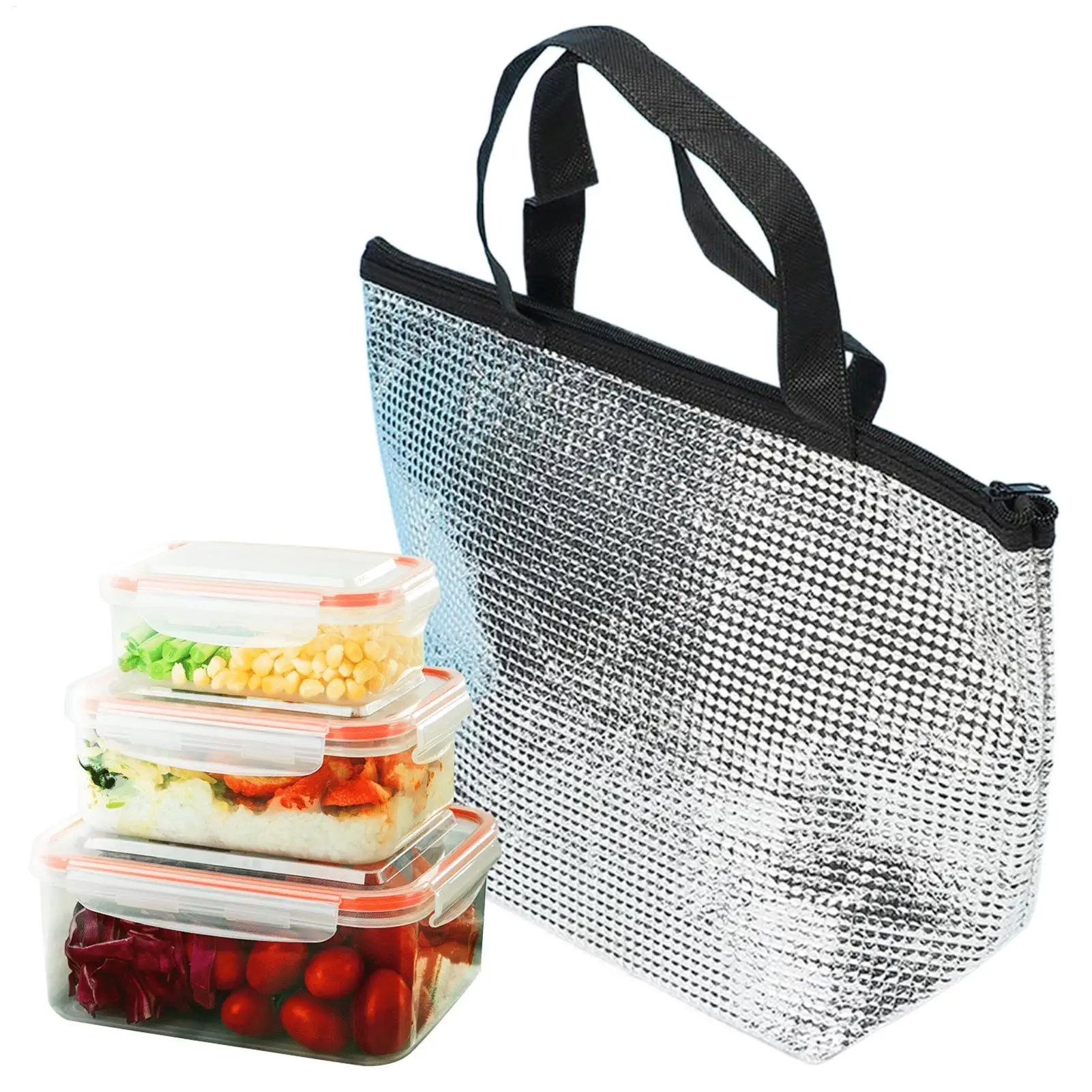 Premium Insulated Thermal Cooler Tote - Waterproof & Reusable for Hot and Cold Food, Ideal for Work, Picnic, Camping, and Travel