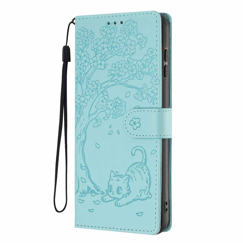 Luxury 3D Embossed Leather Wallet Phone Case