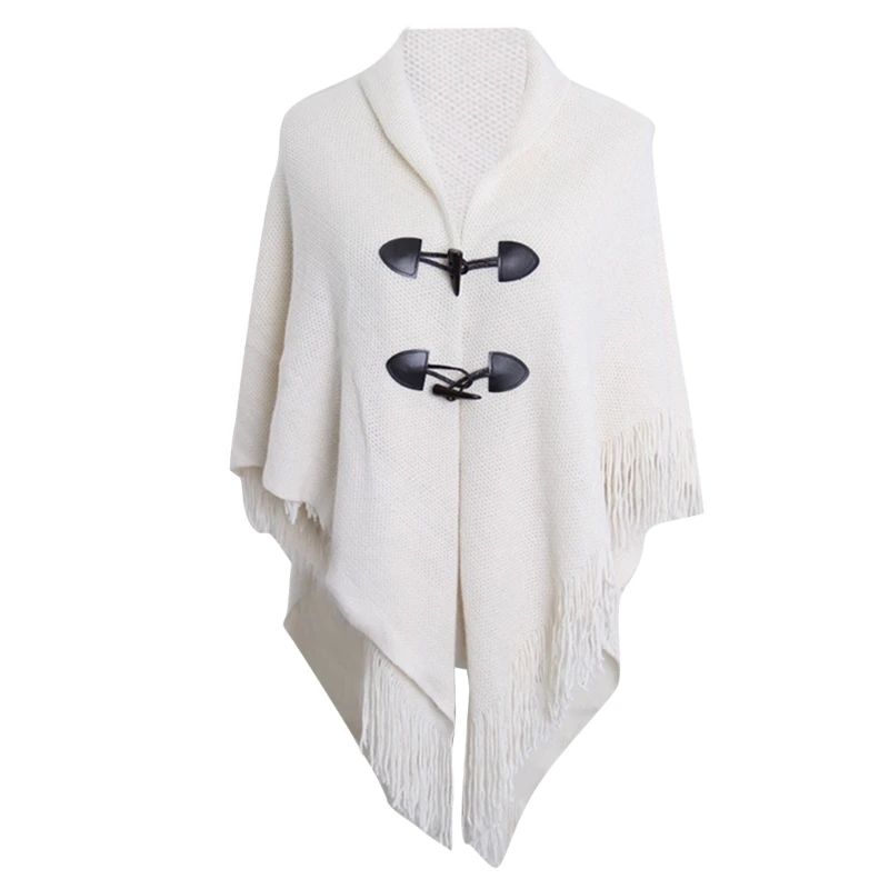 Ferand Poncho voor dames, met capuchon, warme winterponcho, gestreepte Ferand Poncho voor dames, met capuchon, warme winterponcho, gestreepte