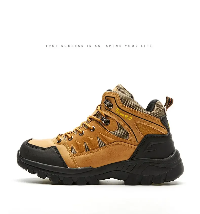 New Designers Leather Hiking Shoes Men Winter Outdoor Mens Sport ShoesTrekking Mountain Athletic Shoes 36-47