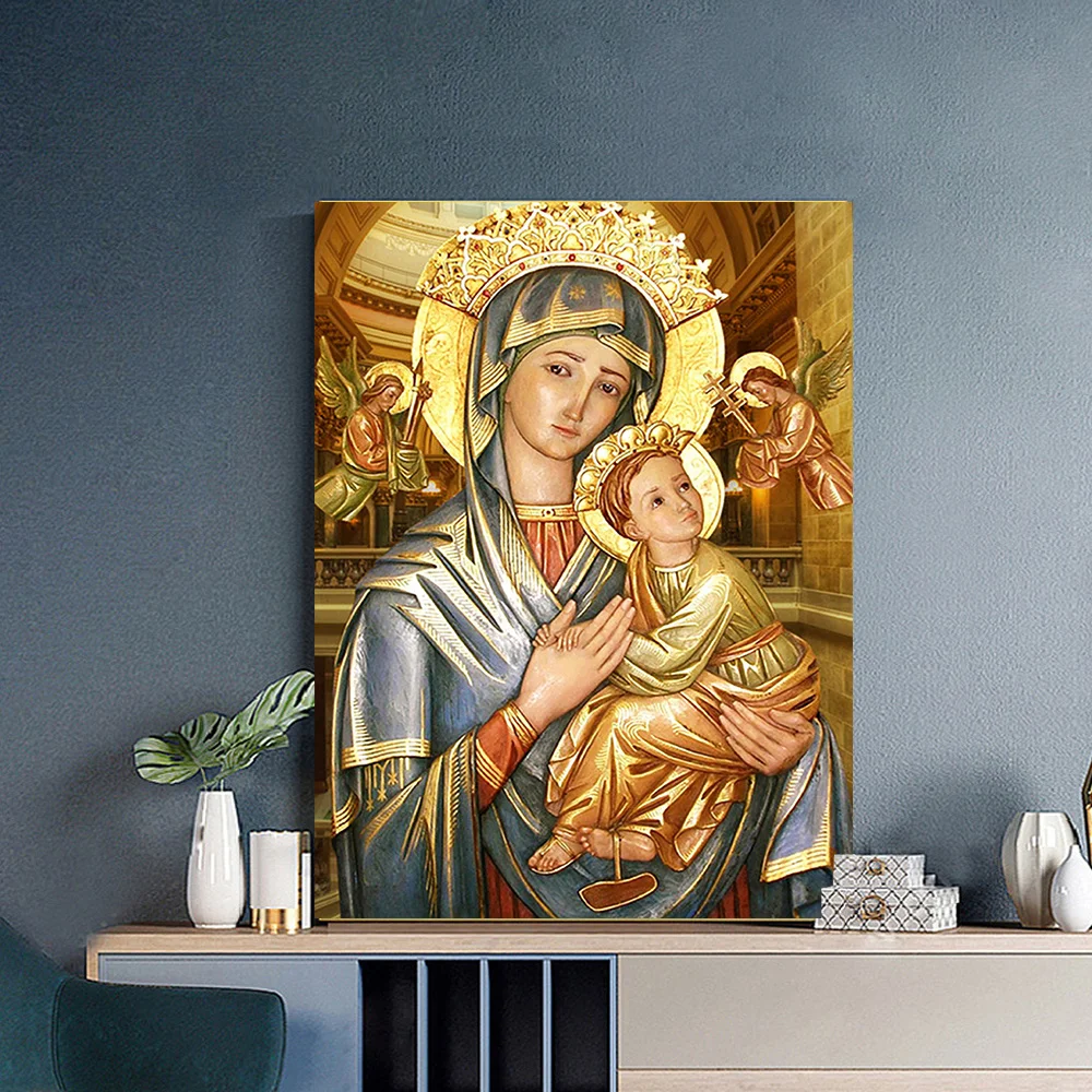 YSCOLOR Diamond Painting Mosaïque Strass Broderie Artisanat Religieux