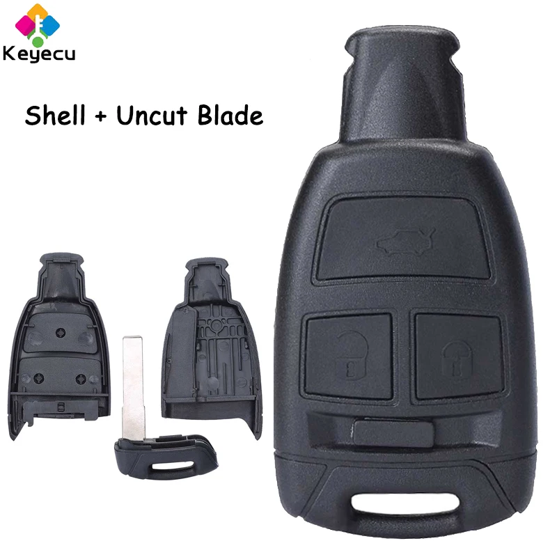 

Смарт-пульт дистанционного управления KEYECU для автомобильного ключа, чехол для телефона с 3 кнопками + необработанное аварийное лезвие для Fiat Croma Bravo Stilo