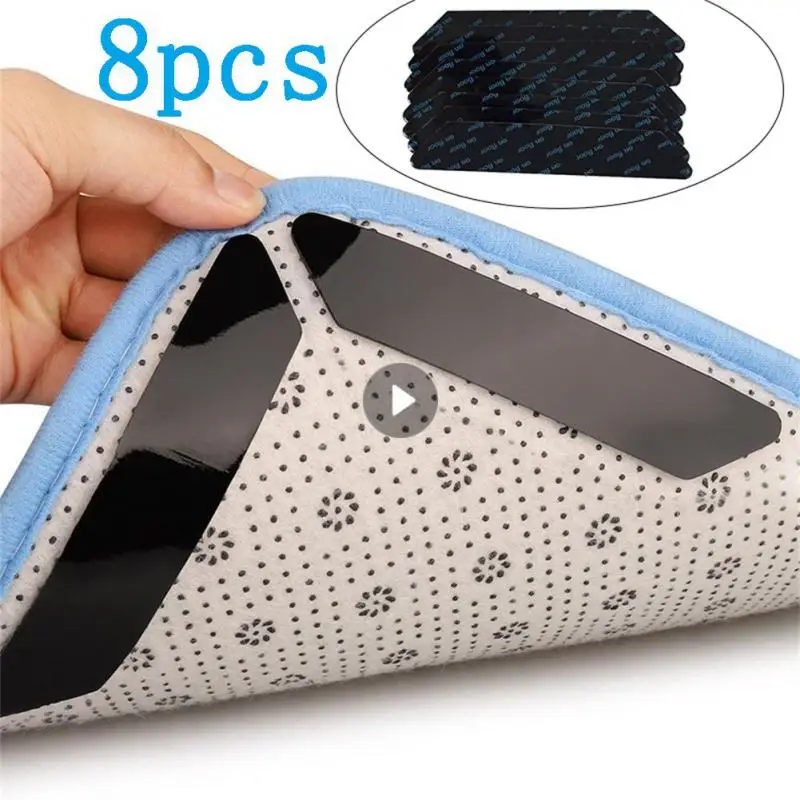 Sticker Fixed Mat Corners Pad Anti Slip Rug Grippers Rug Floor Mat Tape  8pcs