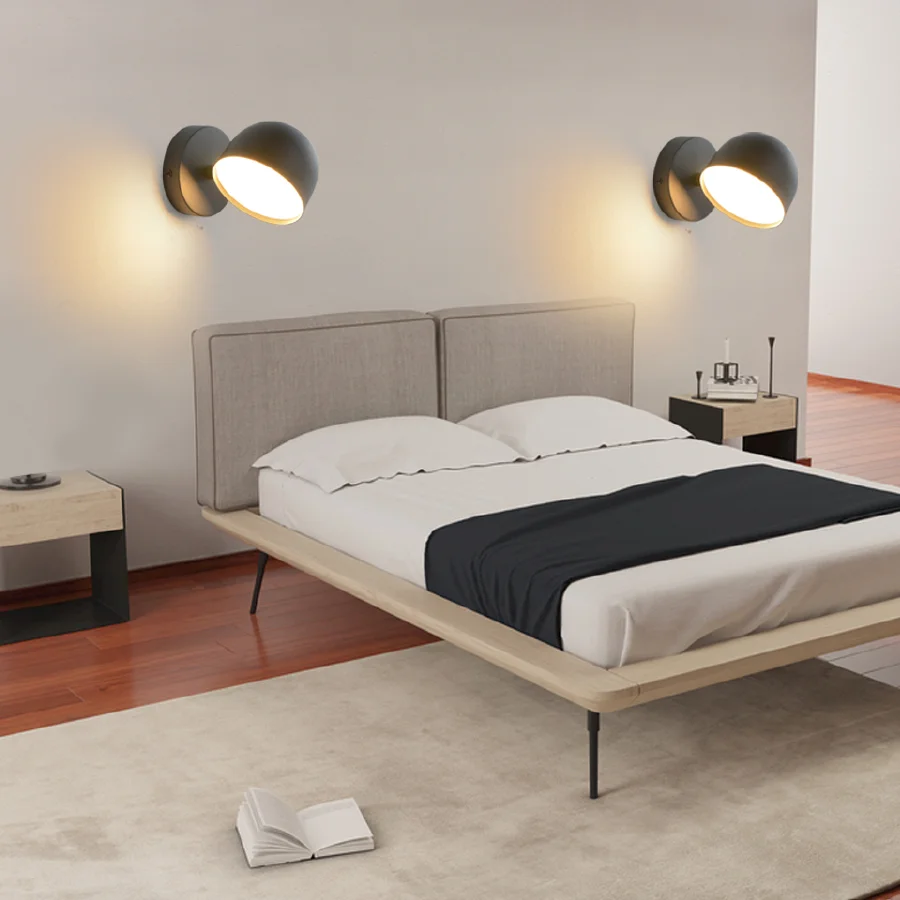 

Indoor Led Wandlamp 9W Smart Touch Traploos Dimmen Wandlamp 350 �� Draaibare Blaker Voor Home Living kamer Bed Lichten
