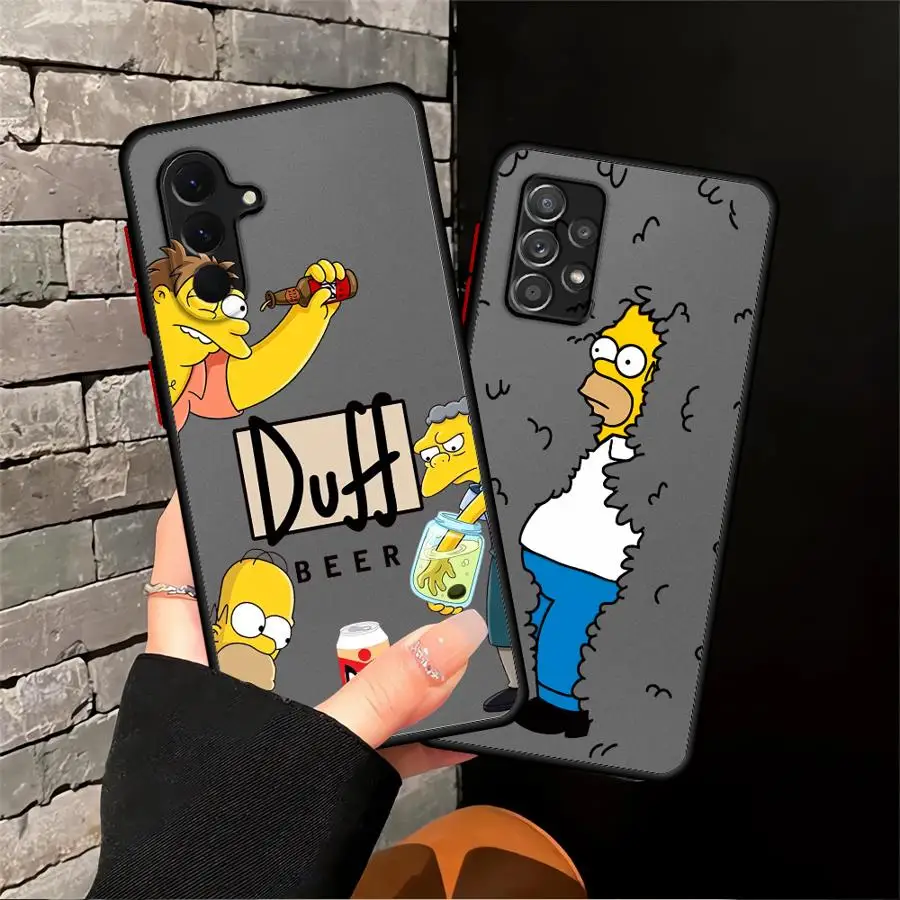 Die Simpsons süße Hülle für Samsung Galaxy A16 A15 A56 A36 A53 A55 A54 A52S A72 A26 A34 A17 A52 A73 A33 A25 A35 A14 A23 Funda