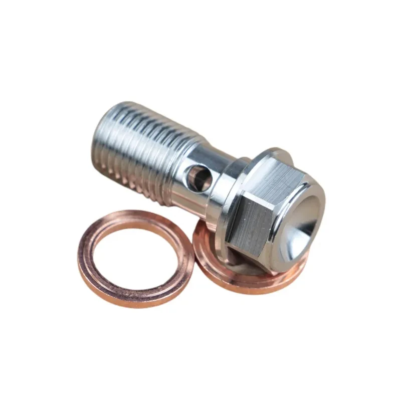 

M10X1.0mm/1.25mm Motorcycle Brake Caliper Banjo Bolt Bleed Screw Nipple 304 Stainless Steel For Honda Yamaha Kawasaki Suzuki