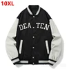 Embroidered baseball suit men's jacket fatigued tide collar spring and autumn street loose jacket 10XL 9XL mens jacket 1