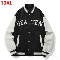 Embroidered baseball suit men's jacket fatigued tide collar spring and autumn street loose jacket 10XL 9XL mens jacket 1