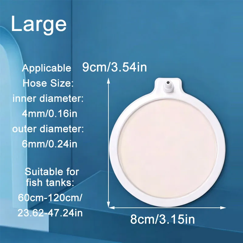 Luftstein-Sauerstoffbelüfter für Aquarien, Scheiben-Blasendiffusor, Luftblasenpumpe, Hydroponik-Sauerstoffplatte, Mini-Zubehör, Nano-Scheibe – Detail 3