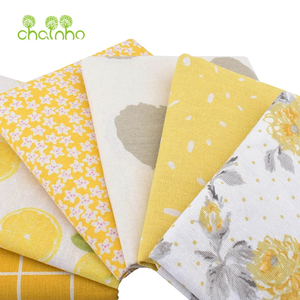 Chainho,Printed Cotton Linen Fabric,DIY Sewing Quilting Material,Cloth For Table,Sofa,Curtain,Bag,Cushion,Furniture Cover,15CL15