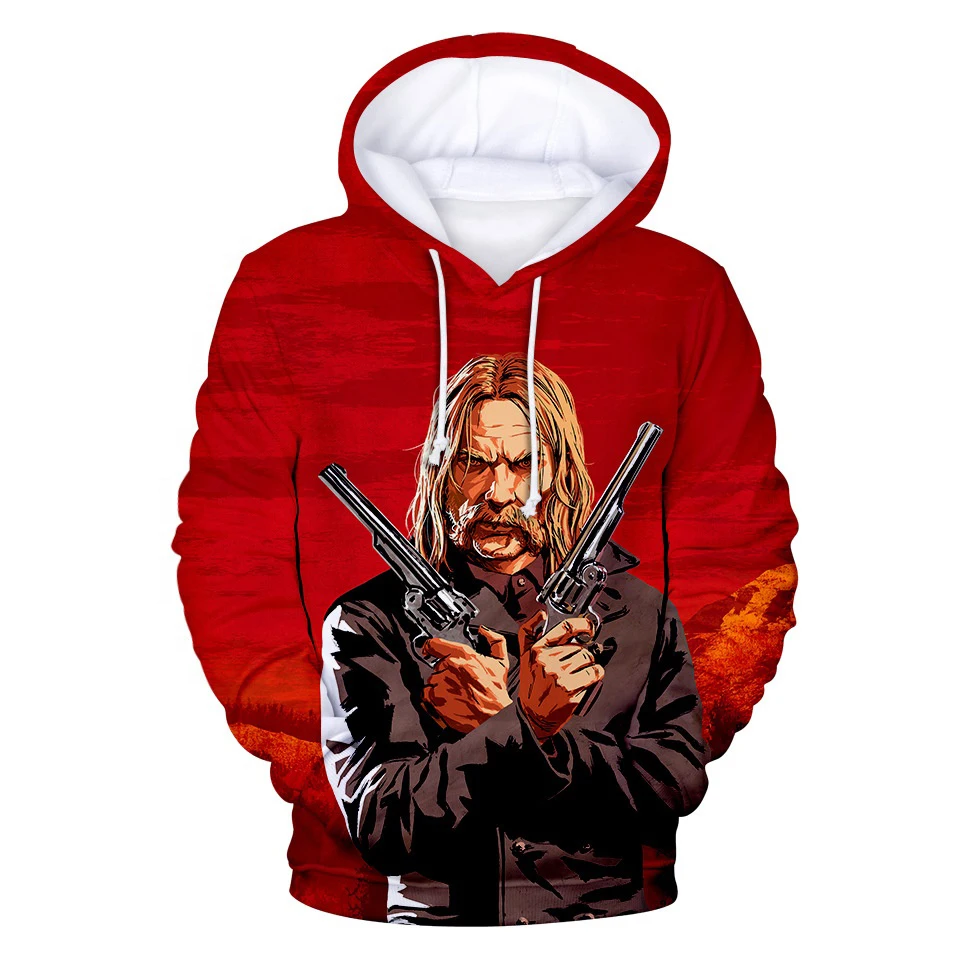 thumbnail image 1 of Sudadera con capucha Red Dead Redemption 2, juego, estampado 3D, para hombre y mujer, sudaderas de moda, sudaderas de gran tamaño, jerséis para niños, chándales, ropa, 1 of 5
