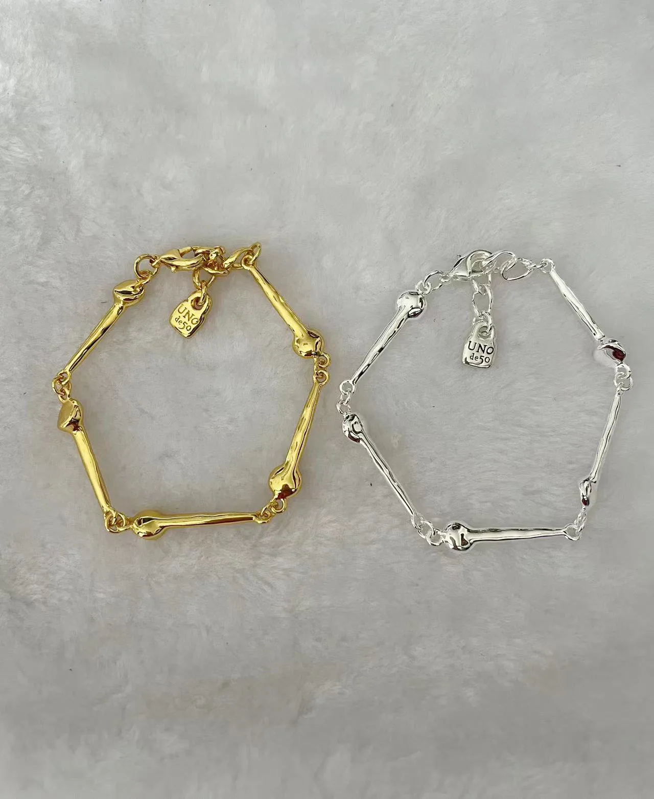 2023 New Fit UNO de 50 Fashion Electroplated 925 Silver 14K Exquisite Necklace Popular Jewelry Gift