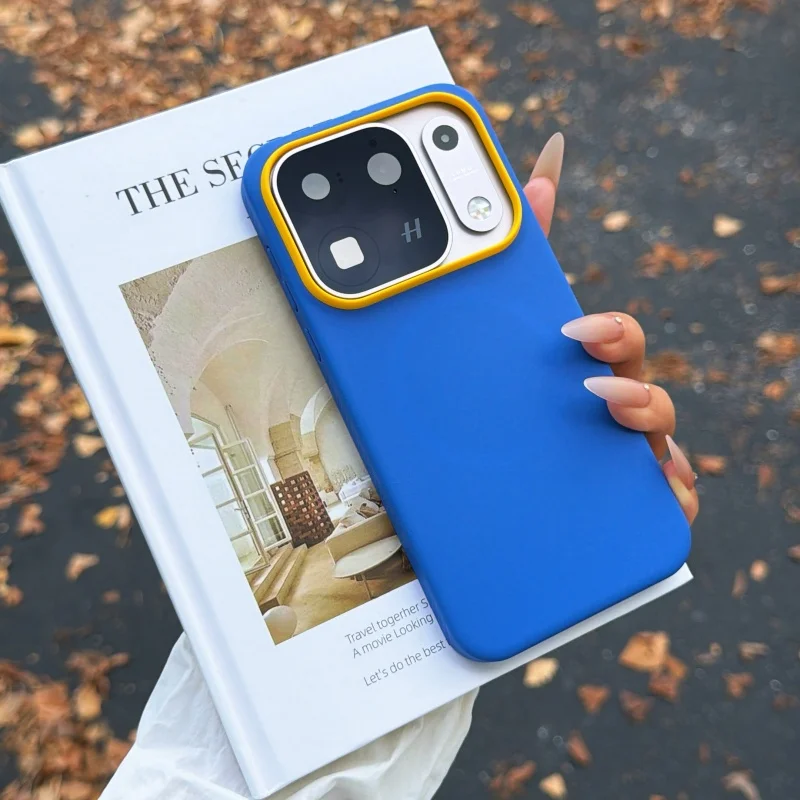 Matte Magnetic Contrast-Color Shockproof Phone Case with Soft Touch Finish