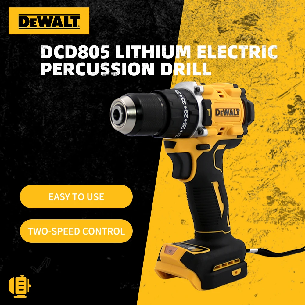 DeWalt DCD805 20V Brushless Cordless Impact Drill 1/2 Rechargeable  Variable Speed Power Supply Powerful Electric Tools 3