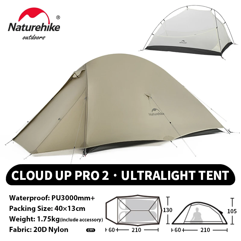 新品未使用　Naturehike Cloud-Up Ultralight 2P Cloud Up™ 2-Person Ultralight Backpacking Tent | Naturehike