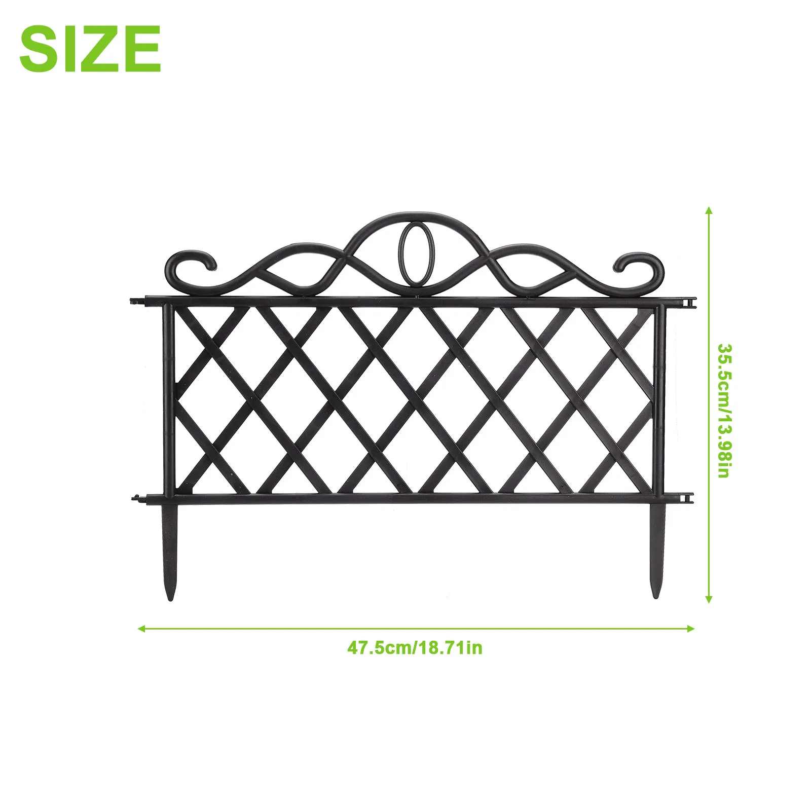 Plastic Small Fence Garden Border Durable Sturdy Rustproof Yard Decoration