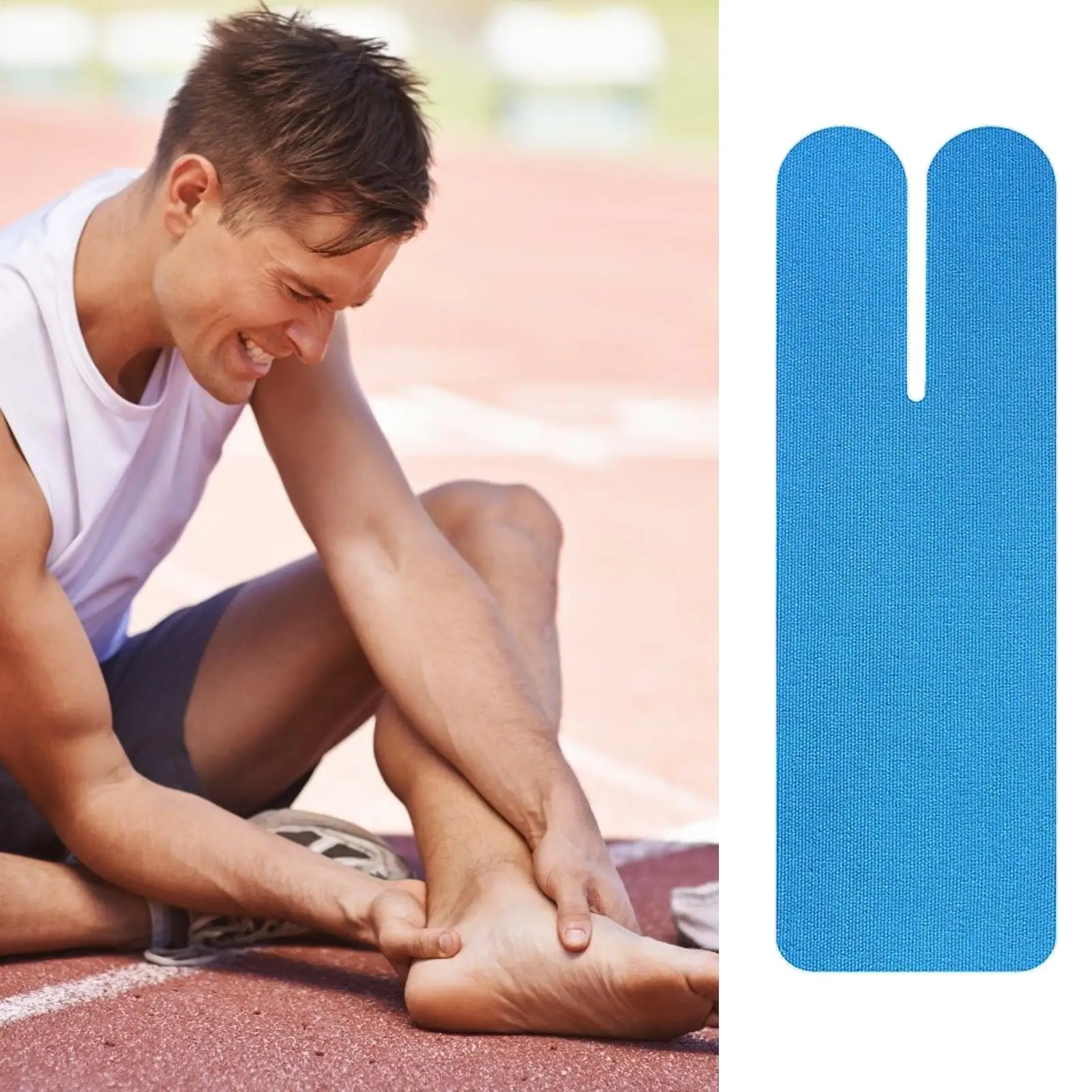 미리 자른 발목 테이프 10개 조각 근육 지원 발목 스포츠 테이프 달리기 하이킹 스포츠 점프 놀이 훈련용