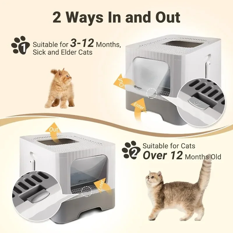 Large Covered Top-Entry Litter Box 4