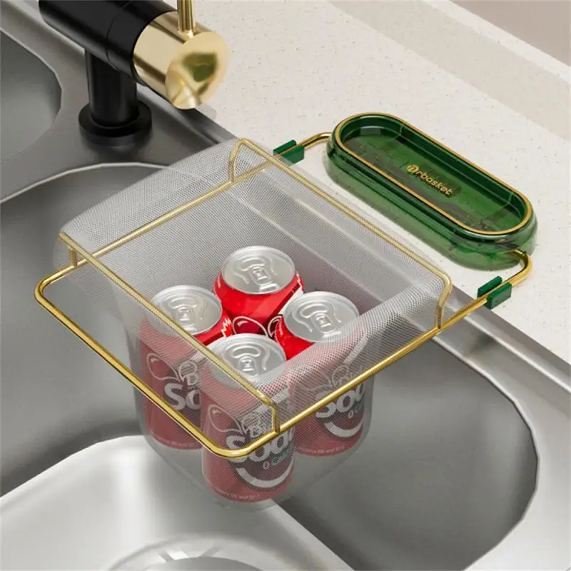 

Kitchen Sink Filter Rack Foldable Sink Strainer Mesh Bag Stand Waste Garbage Net Shelf Disposable Garbage Mesh Bag Kitchen Gadge