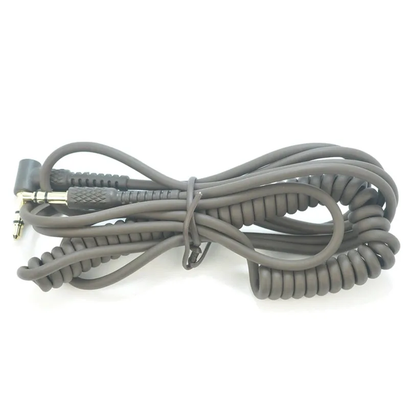 1.8m Spring Gold Plated Interface 3.5mm Angle to 3.5mm Straight Audio Cable for Major Retro IV Gen5 Headset Headphone