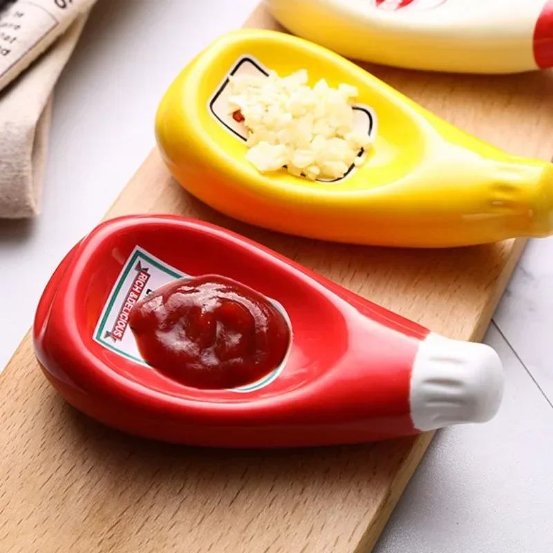 Tomato Shaped Plates Soy Sauce Dish Creative Tomato Sauce Dish Salad Dressing Seasoning Table Decoration Ceramic Plate ceramic seasoning plates ceramic plates sauce dishes seasoning dish