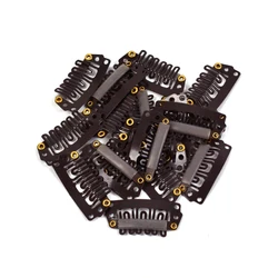 100 Pieces 28mm U-Shape Wig Comb Clips Extension Clips Snap Hair Extension Clips for Women