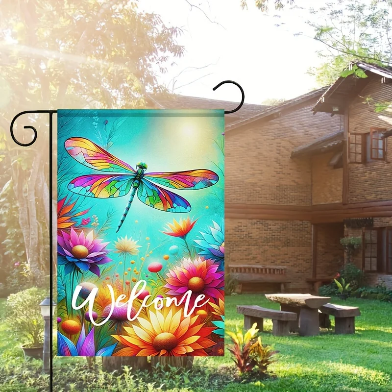 Dragonfly Two-Sided Garden Flag 4