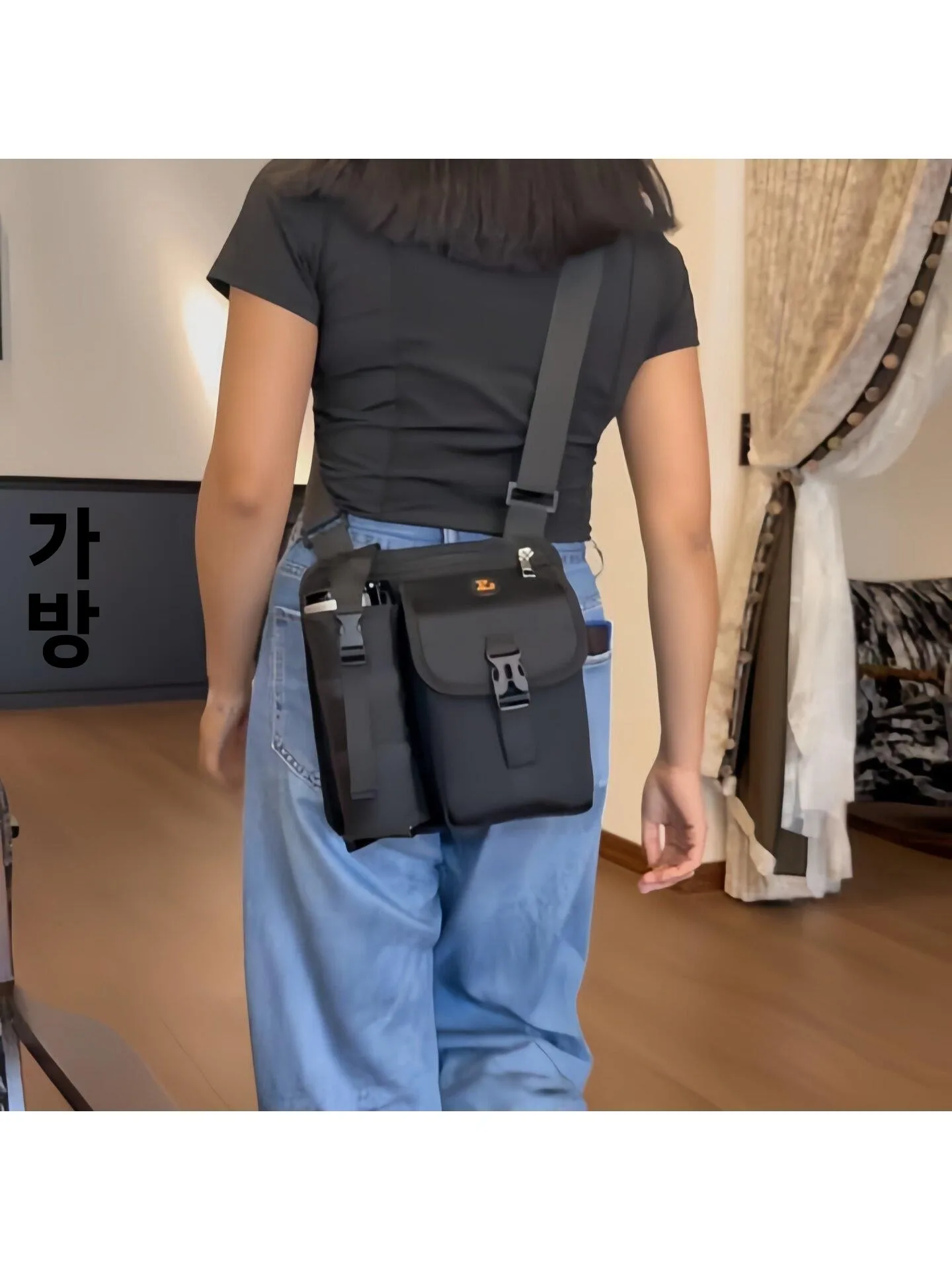 남성용 아웃도어 숄더백 물병 수납 가능 방수 통근 백팩 다기능 여행 슬링백
