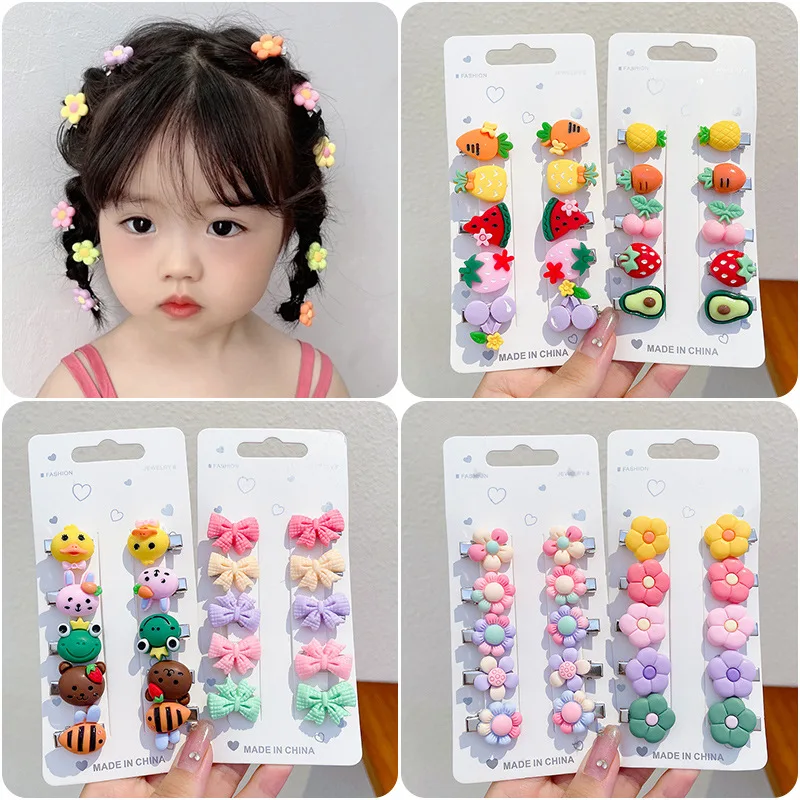 Babyhairclip10PCSsetofcutegirlheadgearbangsclipshairclips