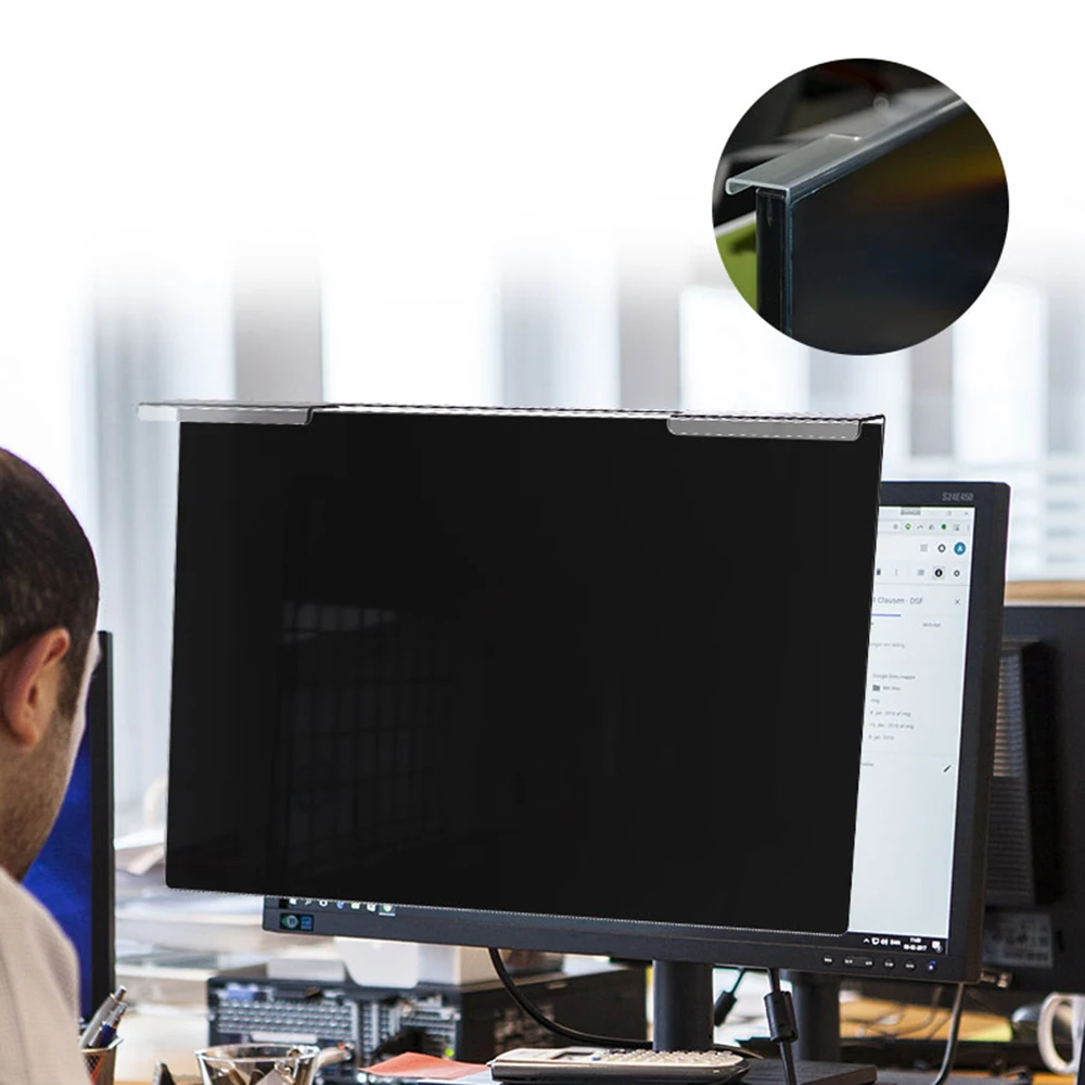 Widescreen Monitor Hanging Privacy Screen Filter Anti UV Film High-transmittance Eye Protection Film for 23-24'' Desktop Monitor