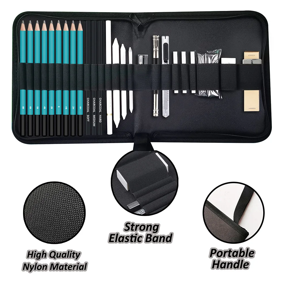 28 Pcs Professional Sketch Sketch Pencils Set, Sketch Pencils, Drawing Supplies Perfect Sketch Pencils for Artists and Beginners 2