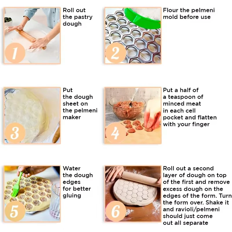 New Pelmeni Dumpling Mold Metal 37 Hole Pastry Press Kitchen Dough Press Ravioli Making Mould for Ravioli and Dumplings