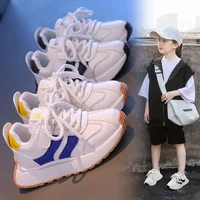 New Children's Sneakers Four Seasons Boys' and Girls' Casual Sports Shoes Leather Fashion Students Running Shoes 2