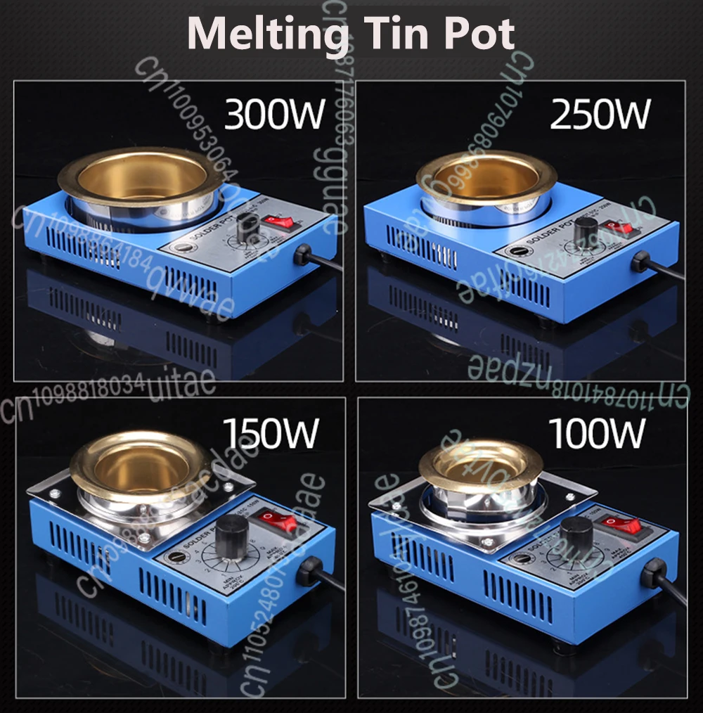 300/250/150/100W 용융로 납땜 용액 온도조절 납땜 탈납 용액 200450도 범용 어댑터
