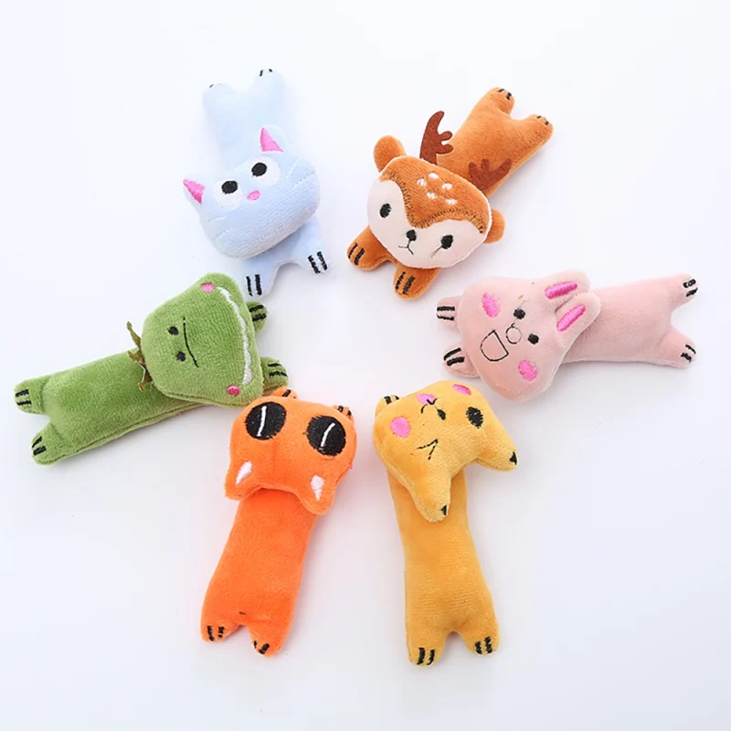 Cute Animals Plush Squeak Dog Toys Bite Resistant Chewing Toy Dog Toy for Teeth Cleaning Pet Supplies Plush Dog Toys 1pc pet dog toy pet chewing teeth toys bite resistant interactive training dog teeth cleaning funny roating cat puppy