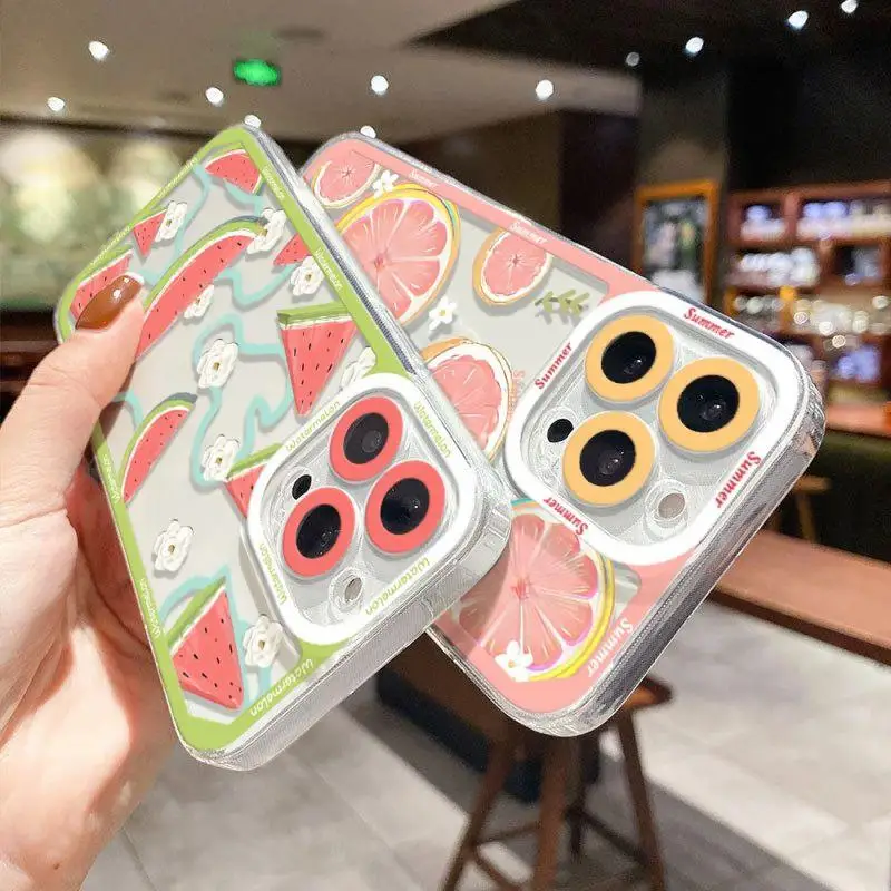 Cherry Summer Fruits Crystal TPU Phone Case Cover