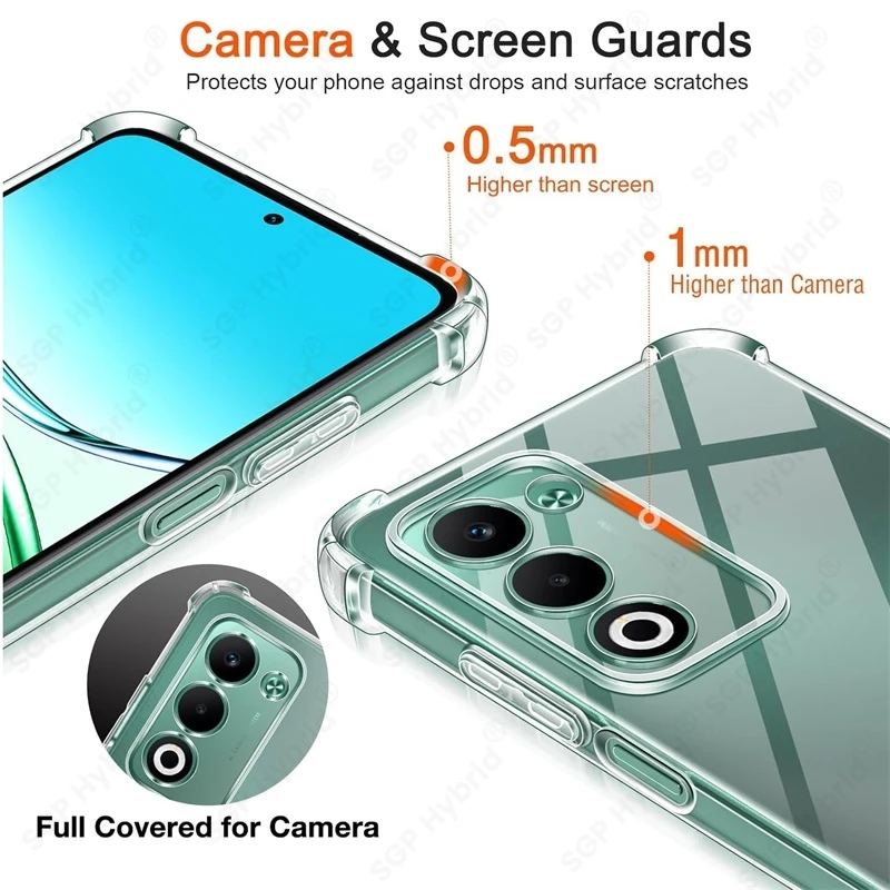 Clear Crystal Soft Silicone Shockproof Phone Case - Transparent Protective Back Cover