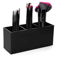 Acrylic Makeup Organizer 3 Slots Lipstick Makeup Brush Holder Case Cosmetic Storage Box Eyebrow Pencil Organizer Makeup Box 1