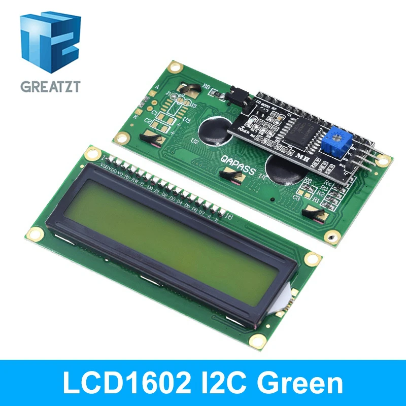LCD1602 1602 LCD Module Blue / Yellow Green Screen 16x2 Character LCD Display PCF8574T PCF8574 IIC I2C Interface 5V for arduino lcd display module display module