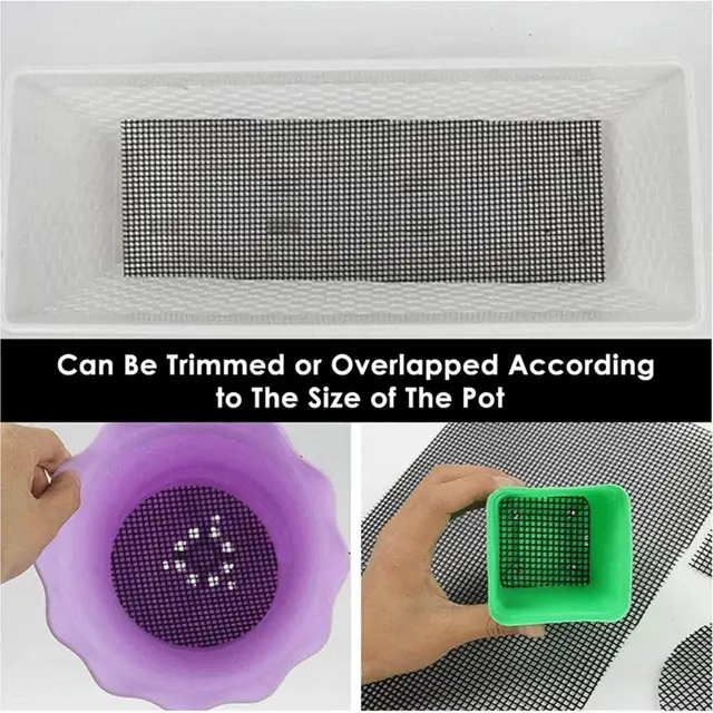 5Db Nagyszerű Háló Környezetbarát Lyuk Képernyő Lélegző Gyors Lefolyás 20X30Cm Növényi Edény Talaj Tartó Vízelvezető Nettó Szőnyeg - Image 6