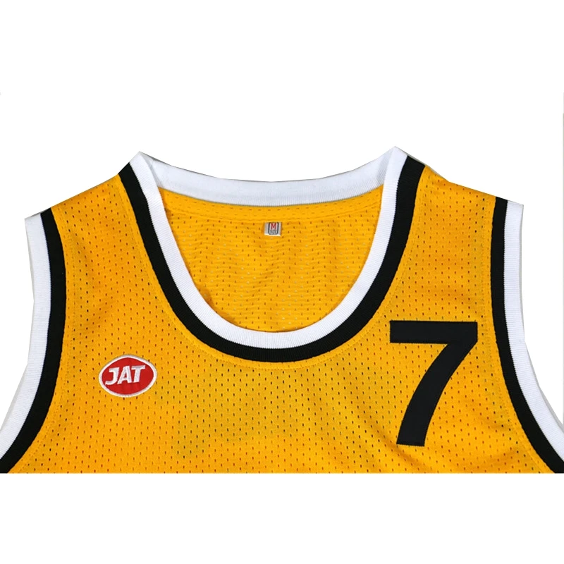 Basketball Jerseys JUGOPLASTIKA 7 Kukoc Sewing Embroidery Outdoor Sports Jersey