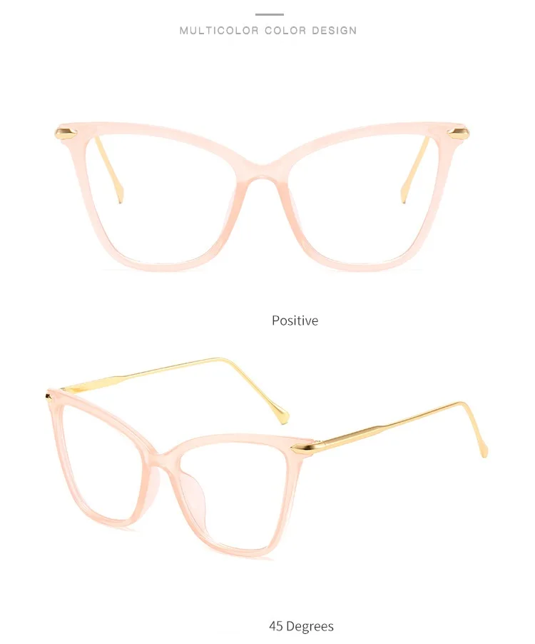 Damen Retro Katzenaugen Anti-Blaulicht Computer brille Lesen und Spielen zum Schutz der Augen – Detail 8