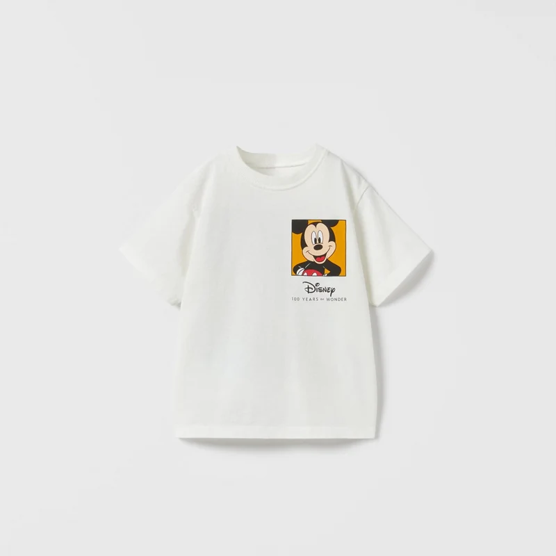 Children T Shirt Top 1 2 3 4Years Tshirts Disney Summer Costume Sports Children's Casual Fashion Short Sleeve Tops Baby Boys Crewneck Base Shirt